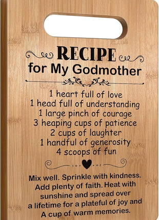 Popular Mothers Day Gifts for Godmother, Godmother Cutting Board, Cute Godmother Gifts from Godchild, Godmom Gift for Mother's Day, Birthday