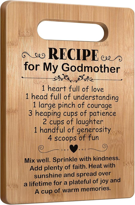 Popular Mothers Day Gifts for Godmother, Godmother Cutting Board, Cute Godmother Gifts from Godchild, Godmom Gift for Mother's Day, Birthday
