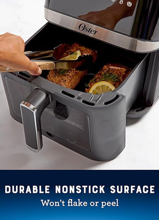 Oster 6 Quart Digital Air Fryer with Window, Large Capacity Airfryer for Easy Cooking