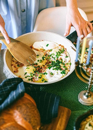 Wooden Spoons for Cooking 7-Piece, Kitchen Nonstick Bamboo Cooking Utensils Set, Carbonized Bamboo Durability Spatula Spoon for Everyday Use