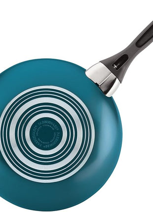 Farberware 20361 Dishwasher Safe Nonstick Cookware Set / Pots and Pans Set - 15 Piece, Blue