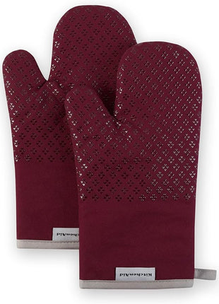KitchenAid Asteroid Oven Mitt Set, 7"x12.5", Boysenberry Purple, 2 Piece