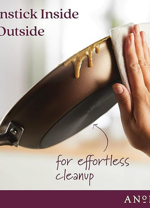 Anolon Advanced Home Hard-Anodized Nonstick Skillets (2 Piece Set- 10.25-Inch & 12.75-Inch, Bronze)