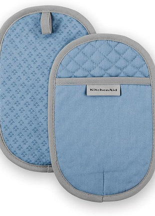 KitchenAid Asteroid Pot Holder 2-Pack Set, Blue Velvet, 6.5"x10"