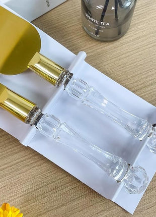 Adorox Elegant Cake Knife and Server Set - Stainless Steel with Crystal Handle - Perfect for Weddings & Anniversaries,and Special Celebrations (Gold)