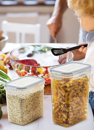 Wildone Airtight Food Storage Containers with Lids, 14PC Plastic Kitchen Containers Storage Set for Pantry Organization and Storage, Cereal, Flour and Sugar Containers, Include 20 Labels & Pen