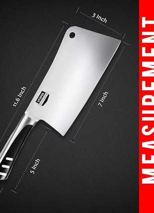 Utopia Kitchen 7 inch Cleaver Knife Stainless Steel Chef Butcher Knives for Meat, Vegetable Multipurpose Kitchen Chef Knife Chopping Bone