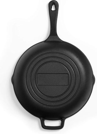 Commercial CHEF 10 Inch Cast Iron Skillet, Pre-Seasoned Cast Iron Pan with Dual Pour Spouts