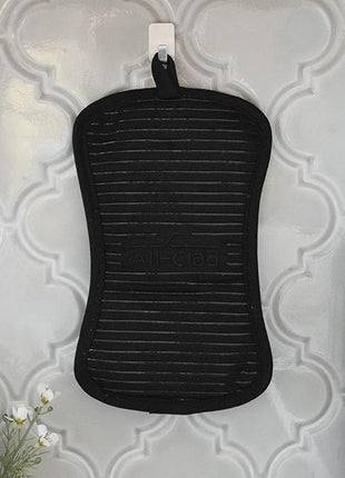 All-Clad Premium Pot Holder & Hot Pad: Heat Resistant to 500 Degrees - 100% Cotton, 10"x6.25" Hot Pad for Kitchen and Barbeque, (1-Pack), Black