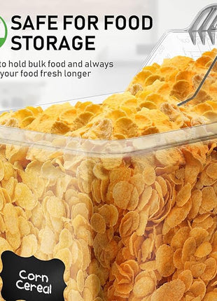 WHITE FEATHER SUPPLIES 2 PC [8.5L / 287 Oz] Extra Large Airtight Food Storage Containers with Lids - BPA Free Kitchen and Pantry Organization Containers for Baking Supplies, Cereal, Flour, Sugar, Rice