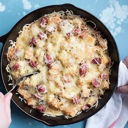 Lodge 8 Inch Cast Iron Pre-Seasoned Skillet – Signature Teardrop Handle - Use in the Oven, on the Stove, on the Grill, or Over a Campfire, Black