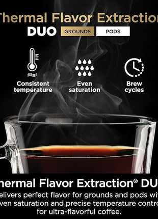 Ninja | Drip Coffee Maker | DualBrew Pro Hot & Iced Coffee Machine | Use with K-Cup Coffee Pods | 3 Brew Styles (Classic, Rich, & Iced) | 60oz Removable Reservoir & Dishwasher Safe | Black | CFP101