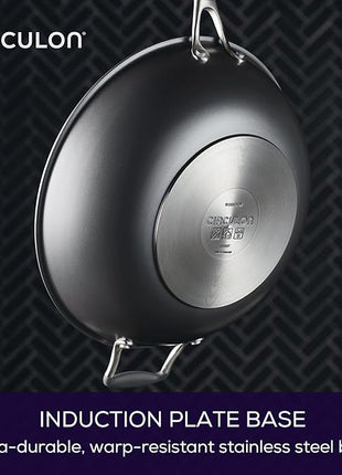 Circulon A1 Series with ScratchDefense Technology Nonstick Induction Stir Fry Pan, 13.25 Inch, Graphite