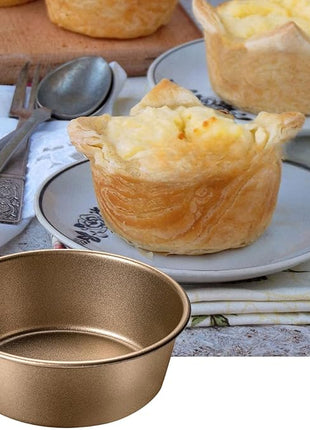 4 Inch Air Fryer Pan, Mini Pie Tart Tins, Jumbo Muffin Cupcake Mold 3PCS Non-Stick Hamburger Bun & Egg Baking Set, Individual Pazookie and Cake Pans for Air Fryers