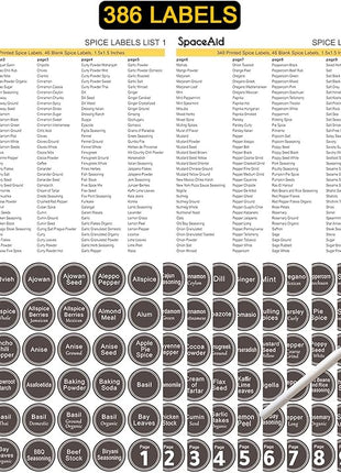 SpaceAid Spice Drawer Organizer with 28 Spice Jars, 386 Spice Labels, 4 Tier Seasoning Rack Tray Insert for Kitchen Drawers, 13" Wide x 17.5" Deep