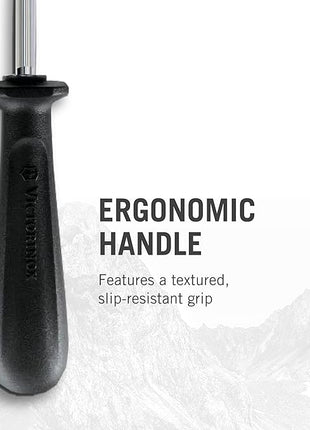 Victorinox Swiss Army Cutlery Swiss Classic Fibrox Honing Steel, 10-Inch, Multicolor (6.8002.US1)