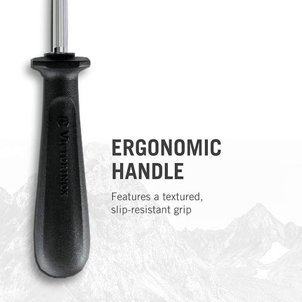 Victorinox Swiss Army Cutlery Swiss Classic Fibrox Honing Steel, 10-Inch, Multicolor (6.8002.US1)