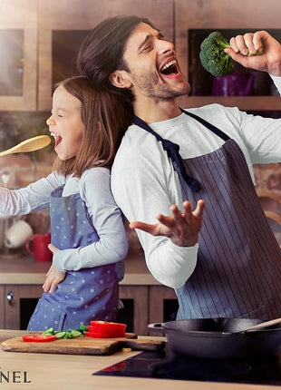 Cuisinel Cast Iron Skillet - 12"-Inch Frying Pan with Assist Handle + Red Silicone Grip Cover - Pre-Seasoned Oven Safe Cookware - Indoor/Outdoor Use - Grill, Stovetop, Induction, BBQ and Firepit Safe