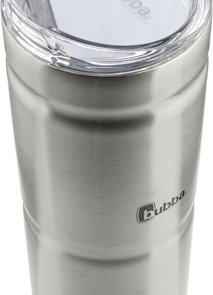 Bubba Envy Stainless Steel Tumbler with Straw, Stainless Steel with Clear Lid, 24oz