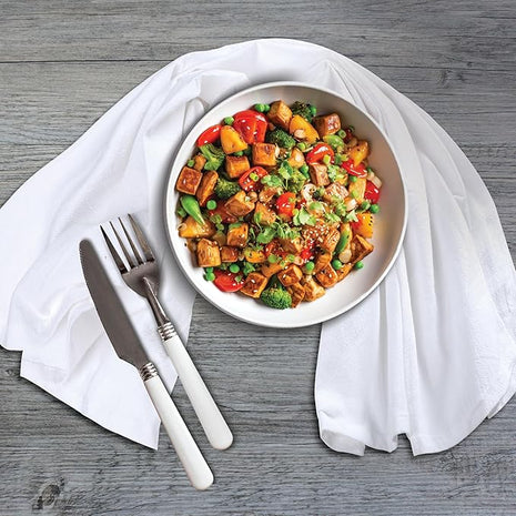 Urban Villa Flour Sack Kitchen Towels (27x27 Inches 24 Pack) Extra Large Premium White Dish Towels 100% Cotton Flour Sack Kitchen Towels for Embroidery, DIY Projects, Cloth Diapers, Cheese Strainers