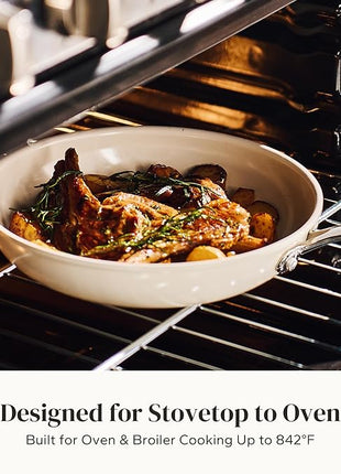 Redchef Nonstick Frying Pan Skillet, Ceramic Non-Stick Saute Pans, 11 inch Cooking Fry Pan with Stay Cool Handle, All Stovetops (Gas, Electric & Induction), Dishwasher/Oven Safe, PFAS-Free, Non Toxic