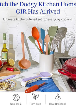 GIR: Get It Right 10-Piece Silicone Ultimate Kitchen Utensil Set – Spatulas, Ladle, Flip, Spoons, Whisk, Peeler & Spoonula – Nonstick, Non-Toxic, Heat-Resistant – Mediterranean