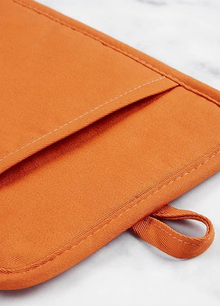 KitchenAid Ribbed Soft Silicone Pot Holder 2-Pack Set, Honey, 7"x9"