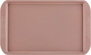 Farberware Nonstick Bakeware, Nonstick Cookie Sheet / Baking Sheet - 11 Inch x 17 Inch, Rose Gold Red