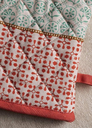 Maison d' Hermine Oven Gloves 100% Cotton Oven Mitt 7" x 13" with Loop Heat Resistant, BBQ, Cooking Gloves, Baking, Grilling, Kitchen, Handling Hot Pans Spring/Summer (Pack of 1, Provence)