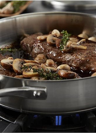 Calphalon Classic Stainless Steel Cookware Saute Pan, 3 Quart, Silver,2095189