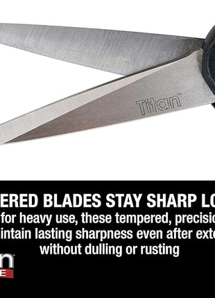Titan Industrial Grade Heavy Duty Scissors Multipurpose Shears for Sewing and Crafting Durable Easy to Use Stainless Steel Blades with Comfortable Handles for Reliable Precision Cutting