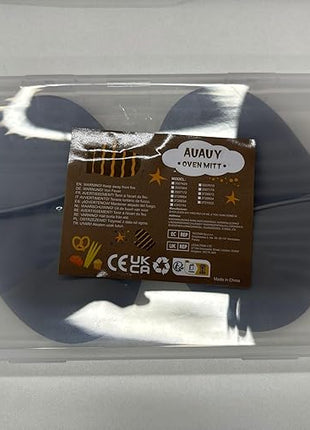 AUAUY 1 Pair Mini Silicone Oven Mitts, Heat Resistant Pot Holders Mitts, Cute Oven Pinch Grip Gloves, Small Potholders for Kitchen, Air Fryer Mitts Pair for Cooking, Baking and Grilling (Light Gray)