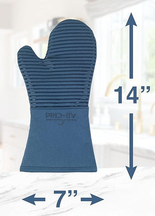 All-Clad Premium Silicone Oven Mitts, 2-Pack, Indigo