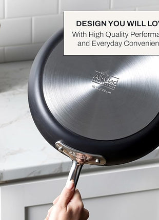 All-Clad HA1 Hard Anodized Nonstick Cookware Set 13 Piece Induction Oven Broiler Safe 500F, Lid Safe 350F Pots and Pans Black