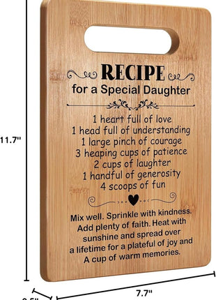 Daughter Birthday Gifts from Mom Dad Parents, Popular Daughter Cutting Board Gift for Mothers Day, Wedding, Christmas