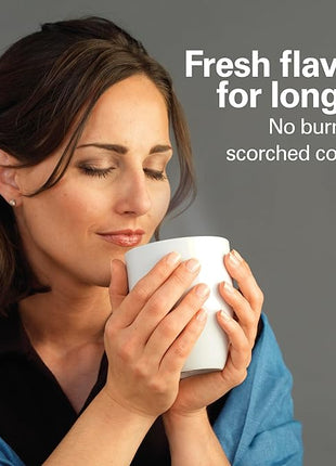 Hamilton Beach One Press Programmable Dispensing Drip Coffee Maker with 12 Cup Internal Brew Pot, Water Reservoir, Black with Chrome (48464)