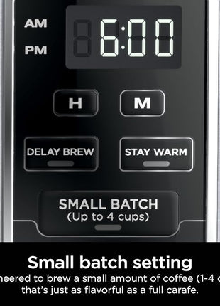 Ninja 12-Cup Programmable Coffee Brewer, 2 Brew Styles, Adjustable Warm Plate, 60oz Water Reservoir, Delay Brew - Black/Stainless Steel