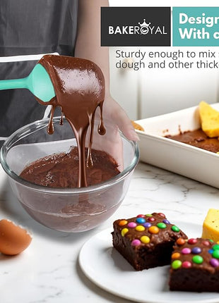 Silicone Spatula Set - 4-Piece Rubber Spatulas Silicone Heat Resistant 600°F for Everyday Task - Seamless Design Kitchen Spatulas for Nonstick Cookware - Aqua