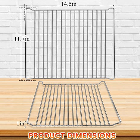 Air Fryer Rack for Cuisinart TOA-95 Air Fryer Convection Toaster Oven, 11.2''*10'' Air Fryer Stainless Steel Wire Rack Basket Tray Accessories Parts, Dishwasher Safes