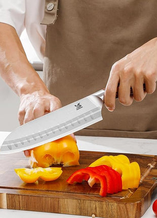 MSY BIGSUNNY 5pcs Knife Set Kitchen Utensils Knife, German Stainless Steel Professional Chef Kitchen Knife Set, Tang Series