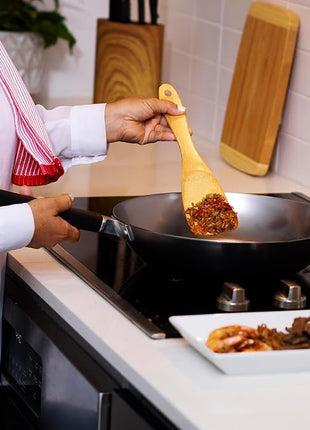 JOYCE CHEN Professional Series 12-Inch Carbon Steel Stir Fry Pan with Phenolic Handle