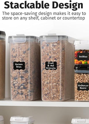 Shazo 2 Pack (6.3L / 213OZ) EXTRA Large Airtight Food Storage Cereal Containers for Bulk Food Storage BPA-Free Plastic Container, Pantry Organization and Canister for Rice, Pasta, Sugar & Flour