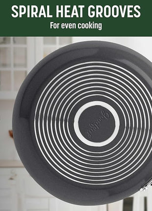 Goodful Ceramic Nonstick Pots and Pans Set, Premium Ceramic Coating Made without PFOA, PTFE or PFAS, Dishwasher Safe, 12-Piece, Charcoal Gray