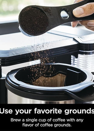 Ninja Specialty Coffee Maker, Hot & Iced Coffee, 6 Brew Styles, 8 Sizes, Small Cup to Travel Mug, 10-Cup Carafe, Fold-Away Frother, Permanent Filter, Removable Reservoir, Black, CM401