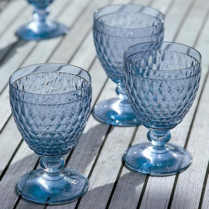 Villeroy & Boch Boston Colored Water Goblet, 11.9 oz, Crystal Glass, Blue
