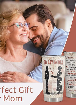 Macorner Mothers Day, Birthday Gifts for Mom, Women & Christmas Gifts From Son, Kids, Stainless Steel Tumbler 20oz