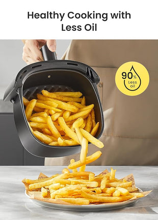 COMFEE' Compact 2.1 Quart Air Fryer with 12 Menu Options, Adjustable Timer & Temperature Control 180-400 degrees F, Dishwasher-Safe Nonstick Fry Basket