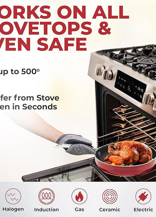 Gotham Steel 10 Piece Pots and Pans Set Non Stick Cookware Set, Kitchen Cookware Sets, Pot and Pan Set, Pot Set, Non Toxic Cookware Set, Frying Pan Set, Dishwasher Safe