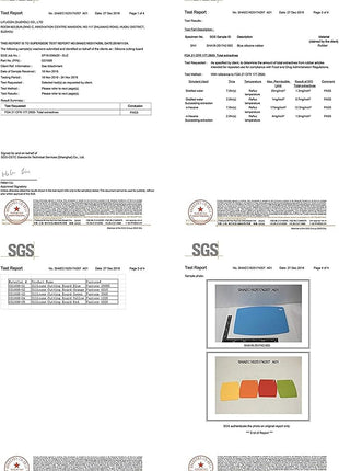 Liflicon Silicone Thick Cutting Boards Mats Set of 3pcs Foldable & Flexible Design Juice Grooves Easy Grip Handle Dishwasher Safe for Kitchen,BPA free Chif-Blue