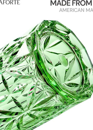 BELLAFORTE Shatterproof Tritan Tall Tumbler, Set of 4, 18oz - Myrtle Beach Drinking Glasses - Unbreakable Plastic Drinking Glasses for Gifting, Parties, New Year - BPA Free - Dishwasher Safe - Green